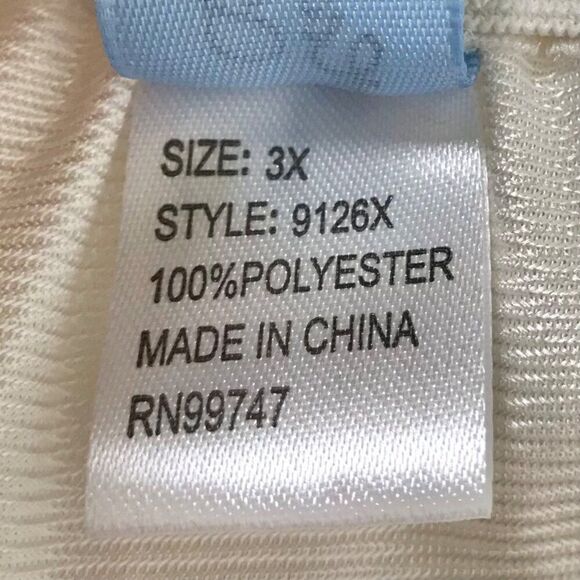 Vintage 90s White Coquette Cottagecore Angelcore Midi Lace Half Slip Skirt / 3X - Picture 9 of 9